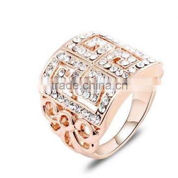 White Diamond Gold Ring Jewelry Supplier, 14k Rose Gold Snake Ring Jewelry, Fashion Design Party Wear Gift Gold Ring