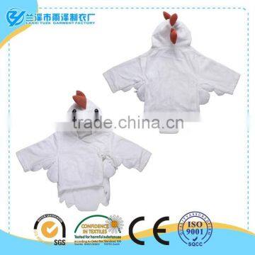 High-quality terry kids bathrobe with cute animal cap