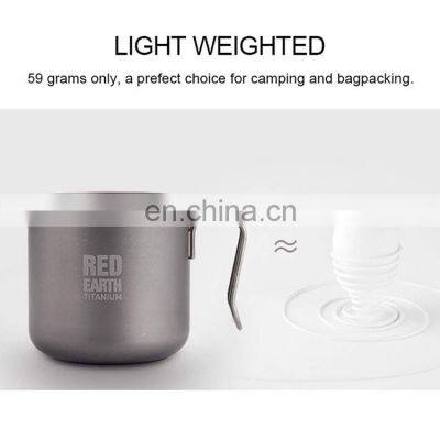 GiNT 440ML Home Office Cafe Portable Light Weighted 100% Titanium Cup Coffee Mugs With Handle photo-5