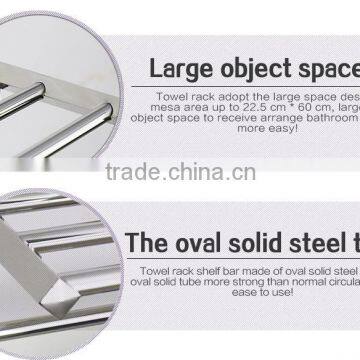 WESDA Houseware Good Quality Stainless Steel and Glass Bathroom Shelf Quality Choice photo-5