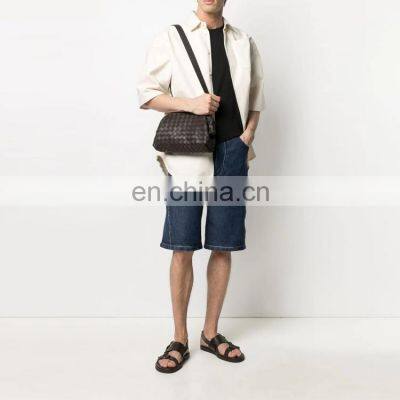 Summer Factory Oem Fashion Custom Logo Wide Legging Blank Denim Shorts for Men photo-4