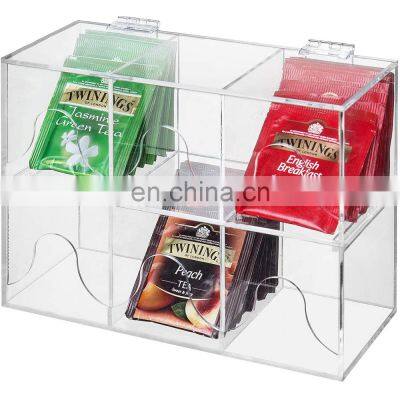 Clear Acrylic Stackable Tea Bag Organizer Rack Plastic Tea Bag Holder Storage for Home, Office photo-3