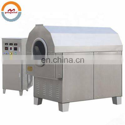 Automatic peanut electromagnetic roasting machine auto roasted sesame seeds almonds nuts induction drum roaster price for sale