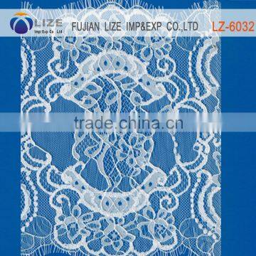 latest design eyelash lace fabric wholesale for bridal dress LZ-6032