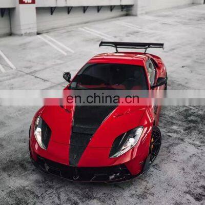 Runde Half Carbon Fiber Material Front Bumper Rear Bumper Side Skirt Fender Hood Spoiler Mansory Style Body Kit For Ferrari 812