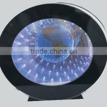 Magnetic floating globe, rotating globe display with infinity mirror shining