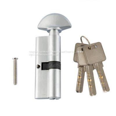 Fan Thumbturn Single Open Euro Profile Brass Lock Cylinder photo-3