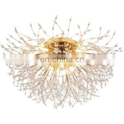Gold Modern Crystal Designs Glass Ball Bedroom Kitchen Chandelier LED Light photo-3