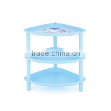 Bathroom 3 Layer Triangle Plastic Storage Rack Multi-use Shelf