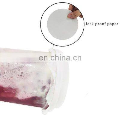 Custom environmental health disposable waterproof and leakproof  sealing leak proof paper for juice bubble tea coffee cup