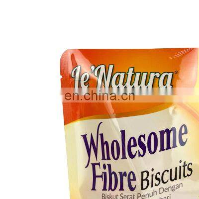 Custom Design Printed Stand up Aluminium Foil Snack Packaging Bag Food Grade photo-3