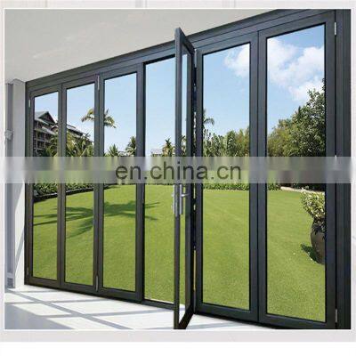 2021 Folding Door Outdoor Terrace Balcony Aluminum Alloy Sliding Folding Glass Door Aluminum Alloy Triple Glass Door and Window photo-2