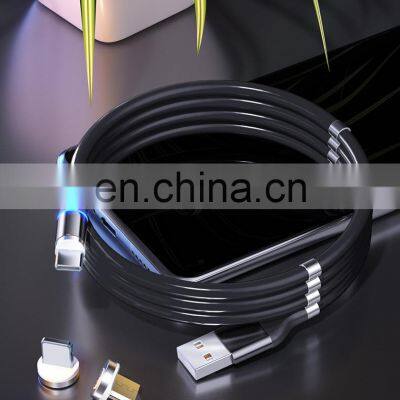 Оптовая продажа трехвходной магнитной кабели с 7 контактами для быстрой зарядки и передачи данных. Магнитный USB - кабель для мобильных телефонов подходит для iPhone/Type - C/Android photo-5