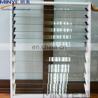 build-in glass louvers window toughened glass louver windows