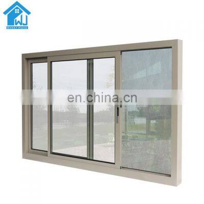 AS2047 Glass Hotel Windproof Aluminum Slide Window With German Lock