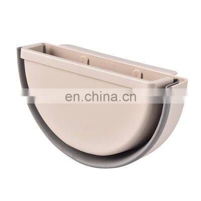 Wholesale Plastic folding trash can Semi-circular kitchen hanging storage bucket Wall Mounted Garbage Trash Bags