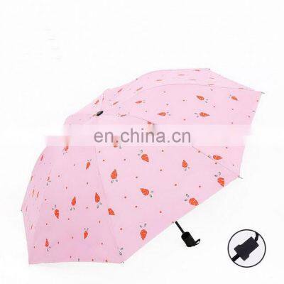 Ready To Ship High Quality Portable Manual Paraguas 3 Folding Umbrellas