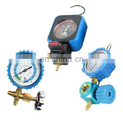 Refrigeration Air Conditioning Single Digital Pressure Gauge with sight glass manifold gauge set r134