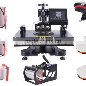 8 in 1 combo heat press machine CE approved screen printing machine