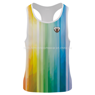 good quality custom sublimated singlet with fashionable design