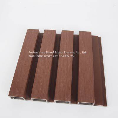 YZJM PVC WPC Wall Panel For Home Decor European 3D Design Wooden Grain Fluted Interior Decorative Wall Board photo-5