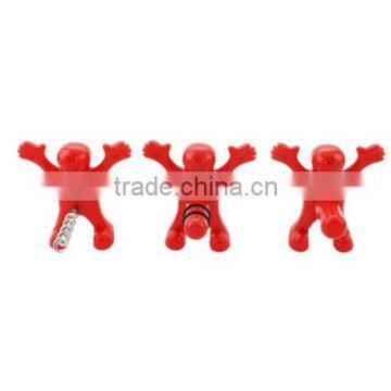 Creative Wine Accessories Red Men Bottle Opener, Corkscrew and Stopper photo-2