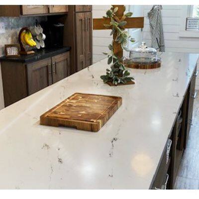 Code：7255，Calacatta Artificial Stone Quartz Slab Kitchen Countertops photo-3