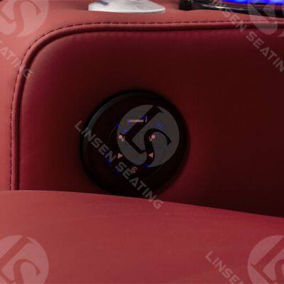 Red Leather Home Cinema Sofa LS-6012R photo-2