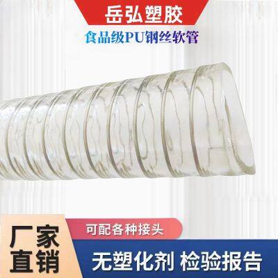 Transparent Food Grade PU Steel Wire Hose PU Wine and Water PipesWear-resistant and Pressure-resistant 304 Stainless Steel Wire Hose photo-3