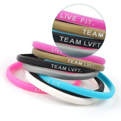 Hot Sale Factory Price Supply Stylish Minimalist Design 5mm Wide Thin Student Couple Sports Custom Silicone Wristband