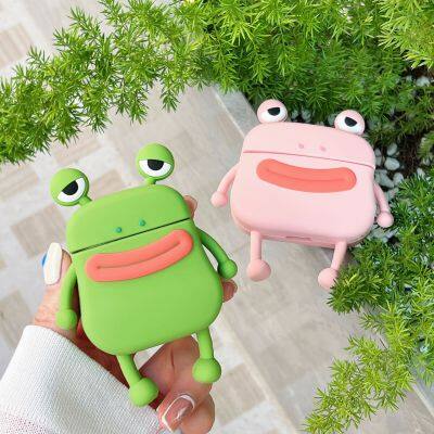 Cute Frog Design case for Airpods 1/2 Pro Max Apple Earphone Case Silicone Wireless Protective Case
