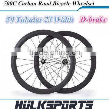 Super Light road disc brake wheelset carbon tubular 50mm 700c carbon road bike wheels bicycle carbon cycling wheelset