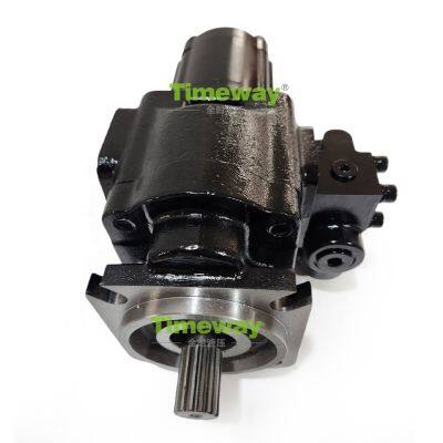 Twin Hydraulic Pump 20-925592 Loader Gear Pump Replacement for Parker JCB Hydraulic Main Pump