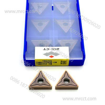 Оригинальный карбидный вкладыш ZCC TNMG220408-EM YBG205 для нержавеющей стали