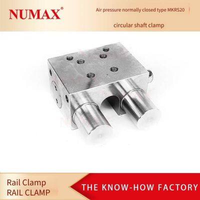 normally closed pneumatically controlled guideway lock, locking device for φ25 linear optical axis, numax clamping pliers mkrs2500a