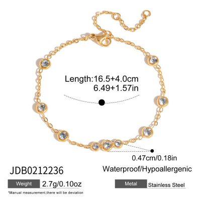 Золотопокрытая многослойная цепочная браслетка для женщин с символами солнца и луны из нержавеющей стали, водонепроницаемая, регулируемая, ювелирное изделие оптом