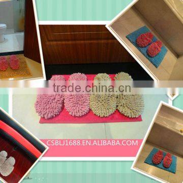 chenille floor cleaning slippers cleaning shoes made in China