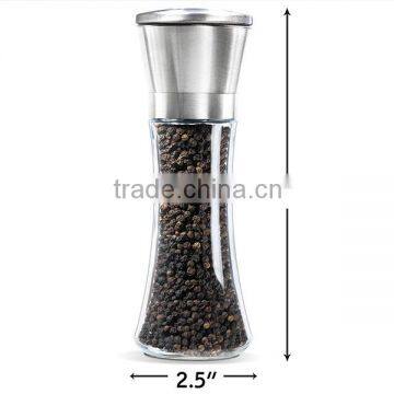 Amazon Hot Sell Kitchen Items Manual Mill Shakers With Adjustable Ceramic Grinder