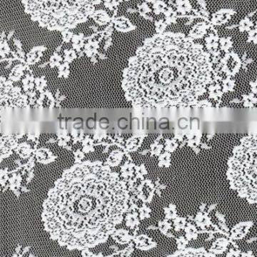 Traditional classical pattern nylon net lace fabric