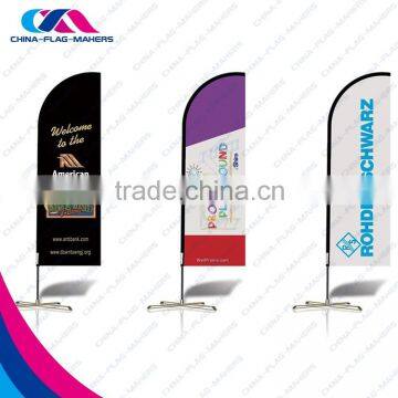 top quality custom beach advertise fiberglass feather flag banner