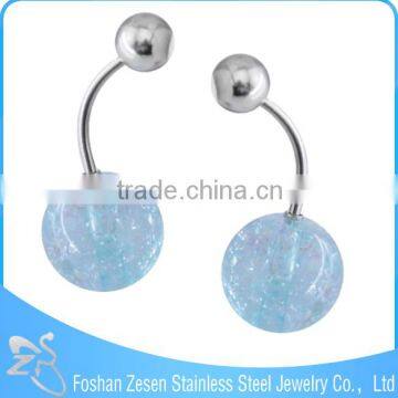 BR01814 Fashion Sexy Disco Ball Navel Piercing Bar Wholesale Acrylic Belly Ring photo-6