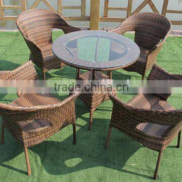 Modern design rattan table and chair for outdoor furniture