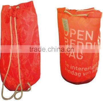 420D draw string bag, round bag, backpack