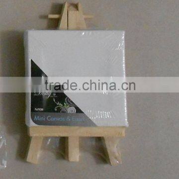 Drawing & painting mini easel and canvas wooden