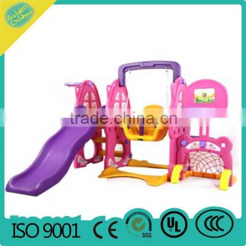 combined children slide with swing , daycare slide