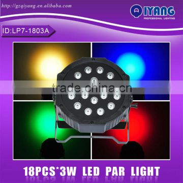 LP7-1803A 18pcs 3W RGB plastic flat LED PAR LIGHT