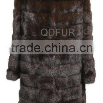 QD23127 Luxurious Fur Coat Factory Direct Sale Sable Fur Coats For Women 2013