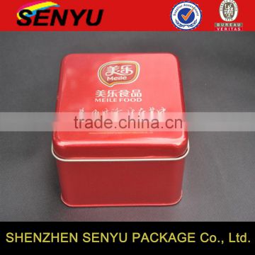 Gift Packaging Metal Soap Tin Box with Hinged Lid