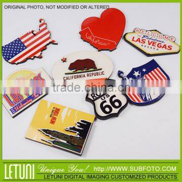 US tourist wood fridge magnet