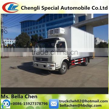 6 tons DONGFENG meat/seafood/beer transportation cooling van truck for sale